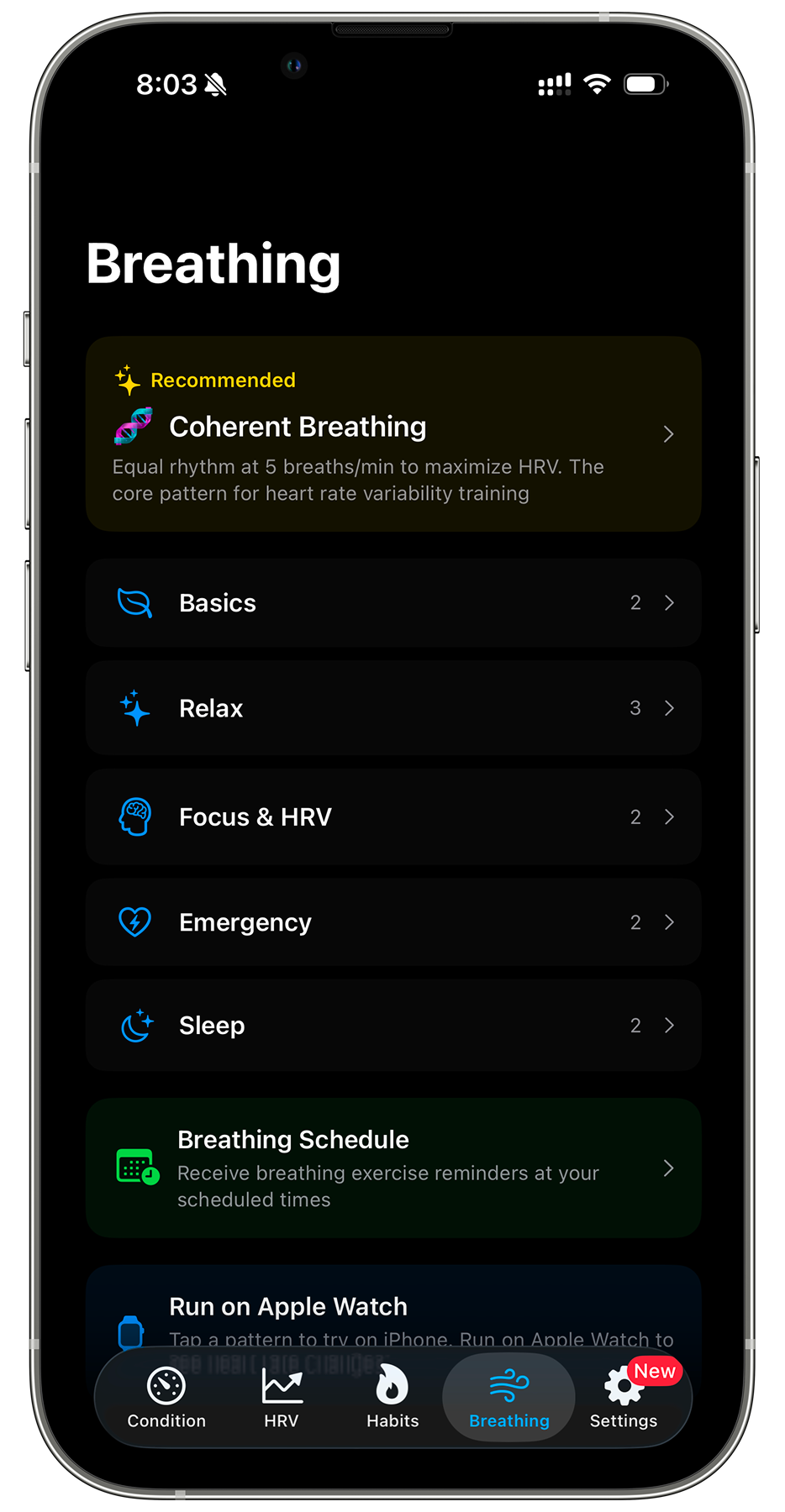 Breathing tab